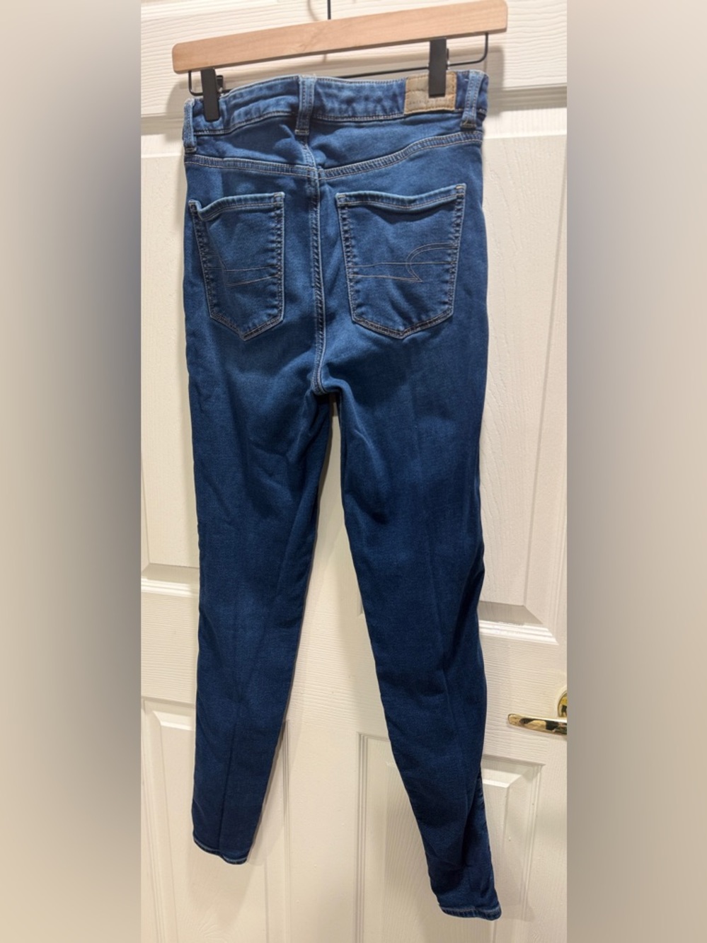 American Eagle Highest Rise Jegging Size 6 X-Long Dark Wash  Skinny Jeans - Picture 6 of 10